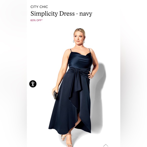 City Chic | Dresses | City Chic Simplicity Gown In Navy Size Xxs 2